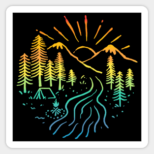 The River Campsite Sticker